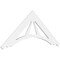 Ekena Millwork Pitch Stanford Architectural Grade PVC Gable Pediment, 48"W x 20"H x 1"P (10/12) GPP048X020X100STA - alternate 1